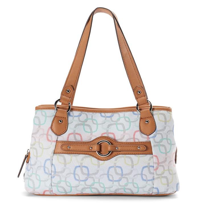 Rosetti Jacquard Triple Entry Satchel, Women's, White Oth