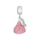 Hershey's Kiss Sterling Silver Crystal Charm, Women's, Pink