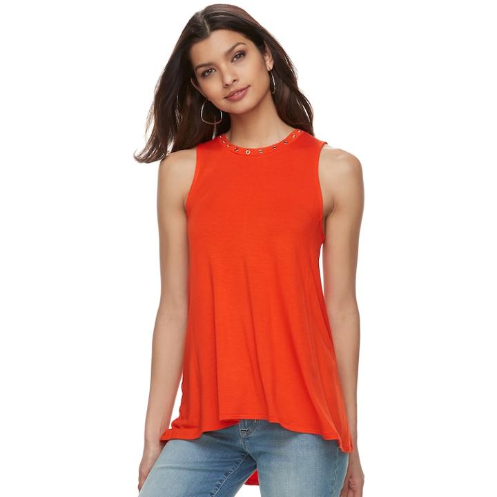 Women's Apt. 9&reg; Grommet Tank, Size: Medium, Drk Orange