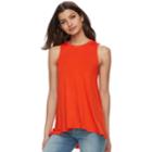 Women's Apt. 9&reg; Grommet Tank, Size: Medium, Drk Orange