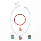 Girls Shopkins Cupcake Chic, Lolli Poppings, Cheeky Chocolate & Jelly B. Necklace, Bracelet & Rings Set, Girl's, Multicolor