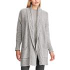 Women's Chaps Cotton-blend Shawl Cardigan, Size: Medium, Grey