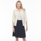 Women's Dana Buchman Open-front Soft Jacket, Size: 10, Natural