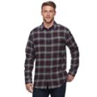 Men's Sonoma Goods For Life&trade; Plaid Flannel Button-down Shirt, Size: Xxl, Pink