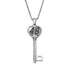 Insignia Collection Nascar Jimmie Johnson 48 Stainless Steel Key Pendant Necklace, Women's, Size: 18, Grey