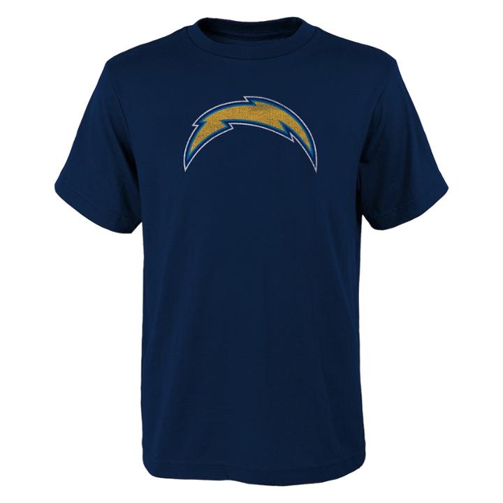 Boys 8-20 Los Angeles Chargers Distressed Logo Tee, Size: Xl 18-20, Blue (navy)