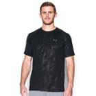Men's Under Armour Tech Patterned Running Shirt, Size: Small, Grey (charcoal)