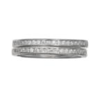 Primrose Sterling Silver Cubic Zirconia Band Ring Set, Women's, Size: 8, White