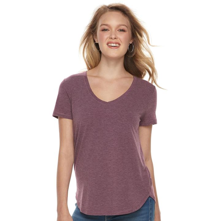 Juniors' So&reg; Perfect Tee, Teens, Size: Small, Drk Purple