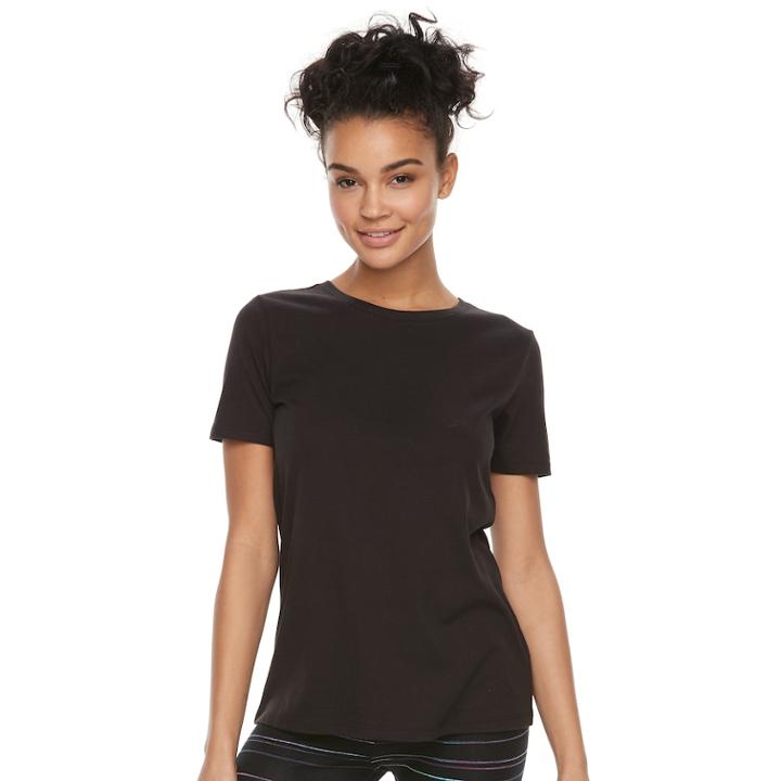 Juniors' So&reg; Crewneck Tee, Teens, Size: Medium, Black