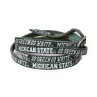 Adult Michigan State Spartans Leather Wrap Bracelet, Adult Unisex, Green