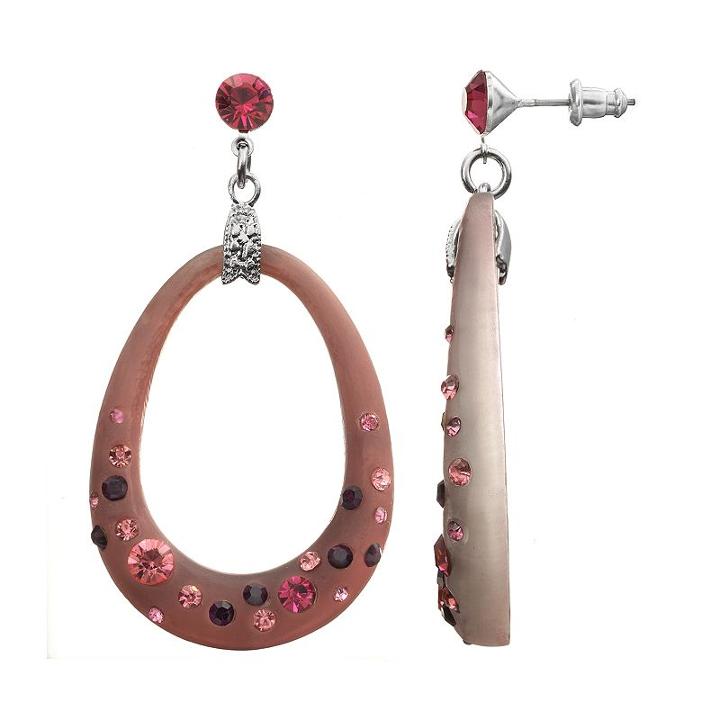 Gs By Gemma Simone Royal Jewels Collection Kate Oval Drop Earrings, Women's, Pink