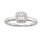 Princess-cut Igl Certified Diamond Frame Engagement Ring In 14k White Gold (5/8-ct. T.w.), Women's, Size: 6.50