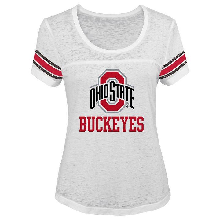 Juniors' Ohio State Buckeyes White Out Tee, Women's, Size: Small