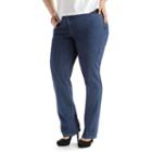Plus Size Lee Monroe Classic Fit Straight-leg Jeans, Women's, Size: 24w T/l, Blue