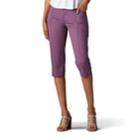Women's Lee Lyric Twill Comfort Waist Skimmer Capris, Size: 8 - Regular, Med Purple