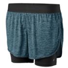 Women's Champion Vapor 6.2 Double-layer Running Shorts, Size: Large, Med Blue