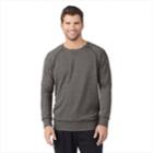 Men's Cuddl Duds Baseball Sweatshirt, Size: Xl, Med Grey