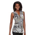 Women's Dana Buchman Pleated V-neck Tank, Size: Xs, Med Beige