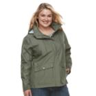 Plus Size Columbia Cherry Creek Hooded Rain Jacket, Women's, Size: 2xl, Med Green