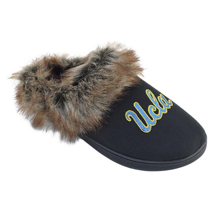 Women's Ucla Bruins Scuff Slippers, Size: Xl, Black