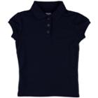 Girls 4-16 & Plus Chaps School Uniform Picot Polo Shirt, Girl's, Size: 12-14, Blue (navy)