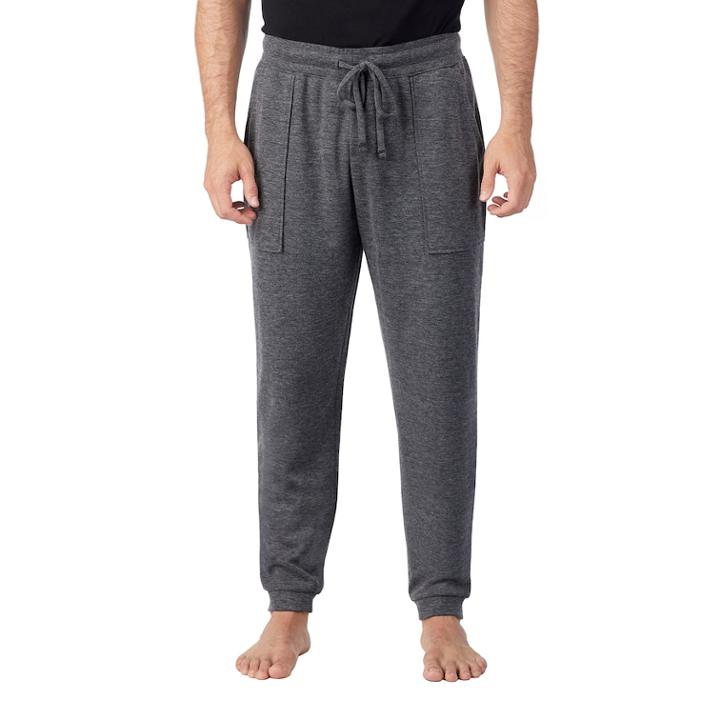 Men's Cuddl Duds Jogger Pants, Size: Xl, Med Grey