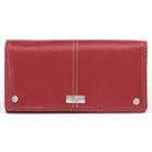 Buxton Westcott Expandable Leather Clutch, Women's, Red