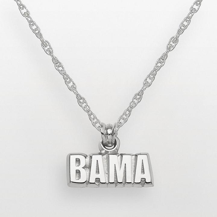 Alabama Crimson Tide Sterling Silver Logo Pendant, Women's, Size: 18, Multicolor