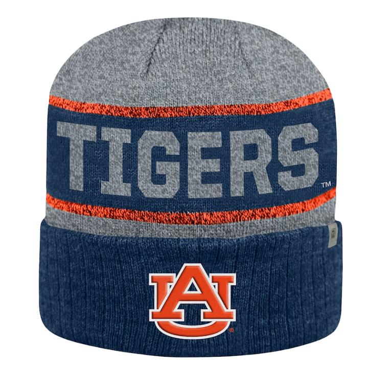 Adult Top Of The World Auburn Tigers Below Zero Ii Beanie, Adult Unisex, Blue (navy)