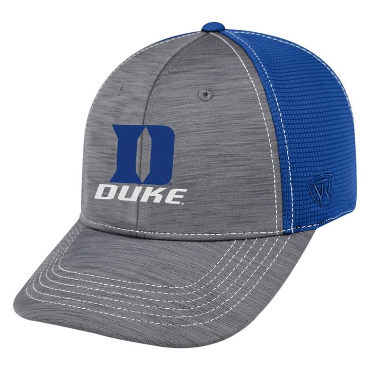 Adult Top Of The World Duke Blue Devils Upright Performance One-fit Cap, Men's, Med Grey
