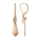 Simply Vera Vera Wang Inverted Kite Nickel Free Drop Earrings, Women's, Gold