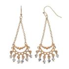 Lc Lauren Conrad Shaky Bead Nickel Free Chandelier Earrings, Women's, Grey