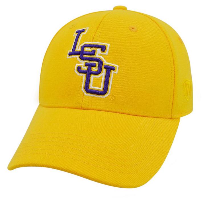 Adult Top Of The World Lsu Tigers Premium Collection One-fit Cap, Men's, Gold