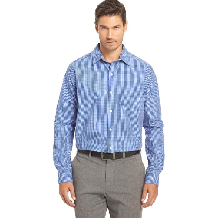 Men's Van Heusen Traveler Slim-fit Stretch No-iron Button-down Shirt, Size: Xxl, Blue Other