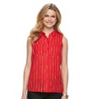 Women's Apt. 9&reg; Georgette Blouse, Size: Medium, Med Red