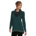 Women's Apt. 9&reg; Scarf Metallic Sweater, Size: Medium, White Oth