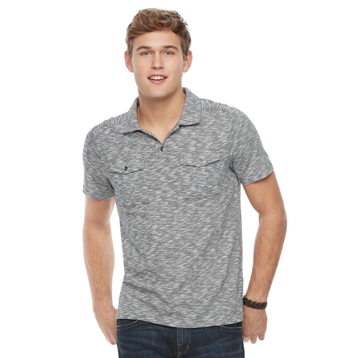 Men's Rock & Republic Military Polo, Size: Small, Black