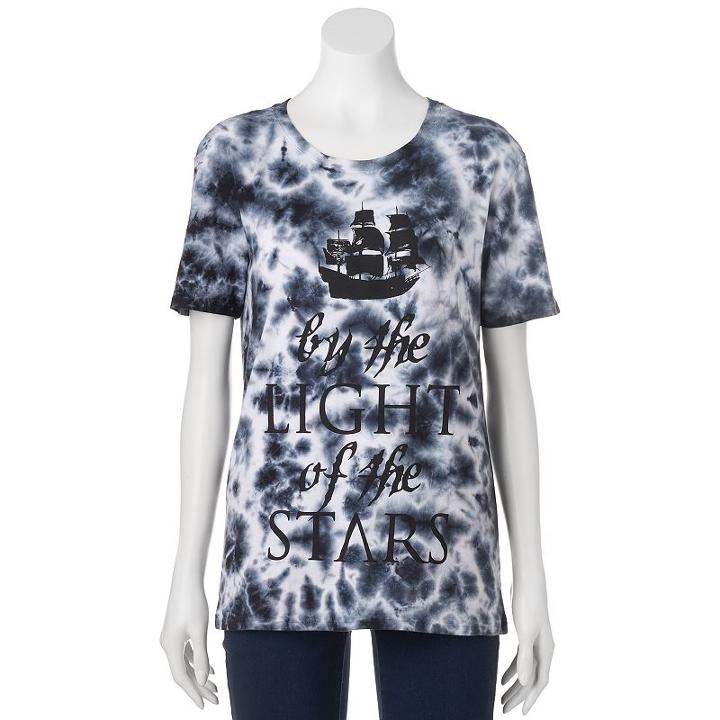 Disney's Pirates Of The Caribbean: Dead Men Tell No Tales Juniors' Tie-dye Graphic Tee, Size: Xl, Ovrfl Oth