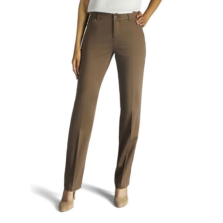 Women's Lee Total Freedom Dress Pants, Size: 4 - Regular, Green Oth