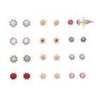 Lc Lauren Conrad Flower & Simulated Crystal Stud Earring Set, Women's, Multicolor
