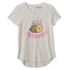 Girls 7-16 & Plus Size Mudd&reg; Seamed Back High-low Hem Graphic Tee, Girl's, Size: 16 1/2, White Oth