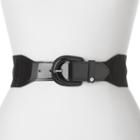 Women's Chaps Patent Faux-leather Stretch Belt, Size: Xl, Black