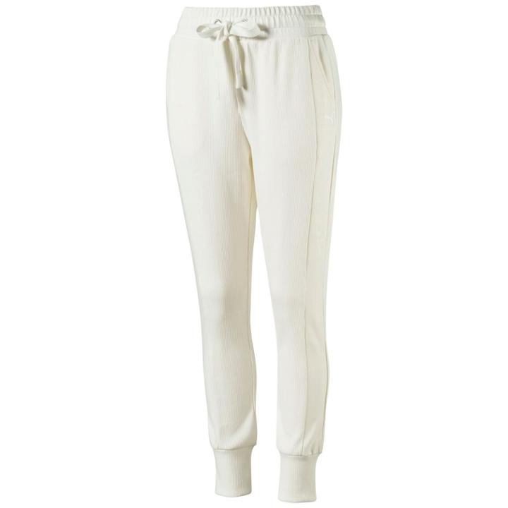 Women's Puma Fusion Sweatpants, Size: Large, White