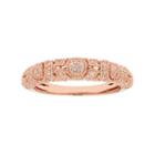 14k Gold 1/4 Carat T.w. Igl Certified Diamond Art Deco Wedding Ring, Women's, Size: 8, White