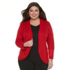 Plus Size Dana Buchman Open Stitch Shrug, Women's, Size: 0x, Med Red