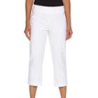 Women's Dana Buchman Twill Capri Pants, Size: Small, White