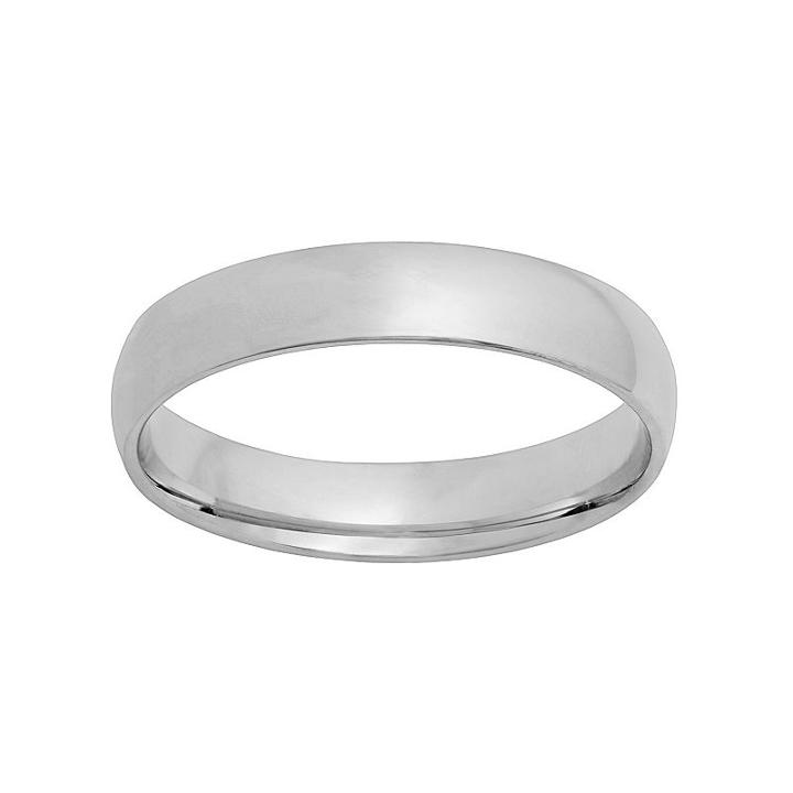 Sterling Silver Wedding Band, Adult Unisex, Size: 13