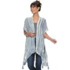 Women's Tie Dyed Kimono With Tassels, Blue