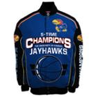 Men's Franchise Club Kansas Jayhawks Champions Twill Jacket, Size: 3xl, Blue